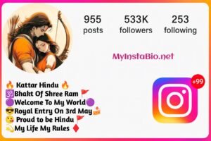 and Bhagwan Ram Instagram Bio