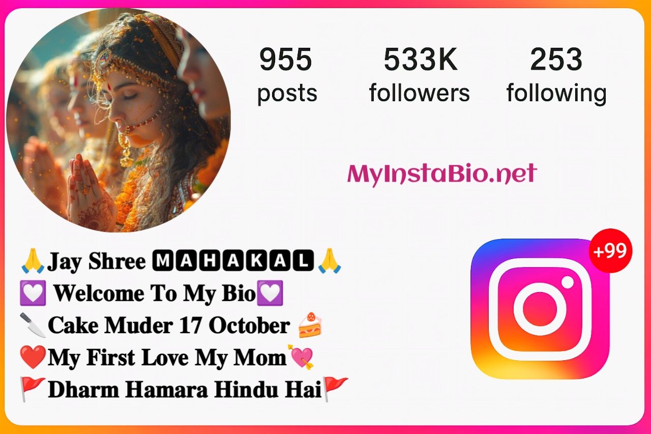 Insta Short Hindu Bio for Boys Girls