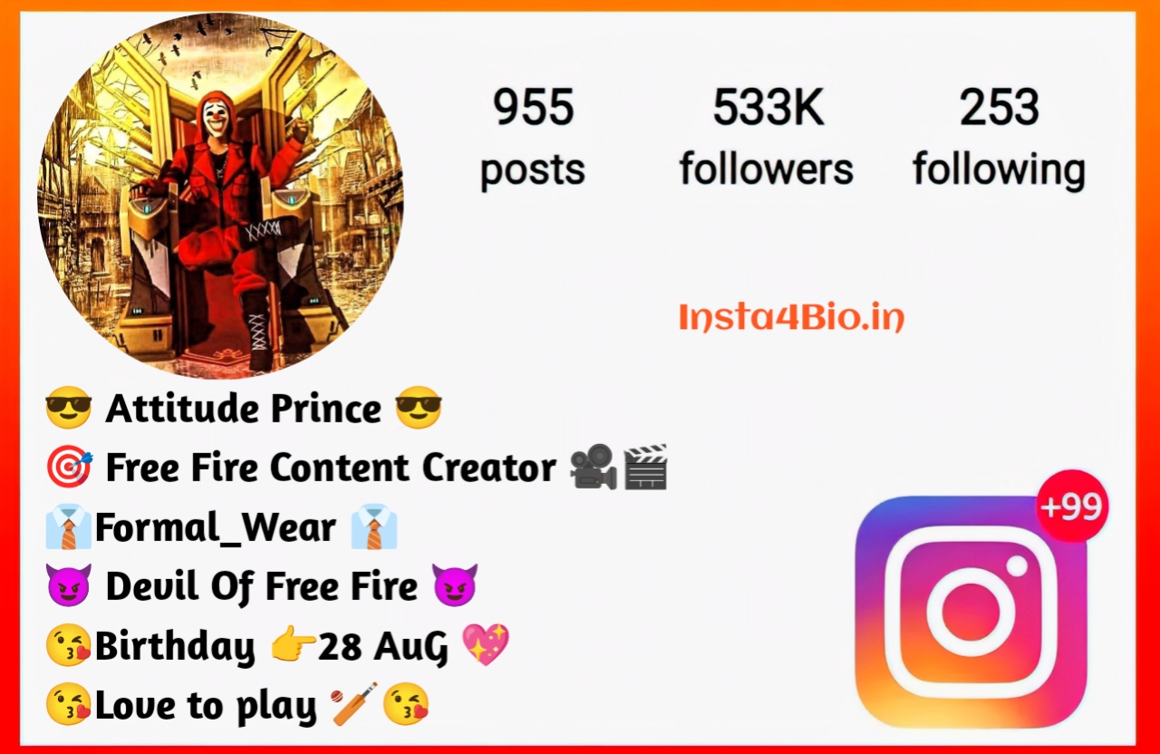 Free Fire Instagram Bio